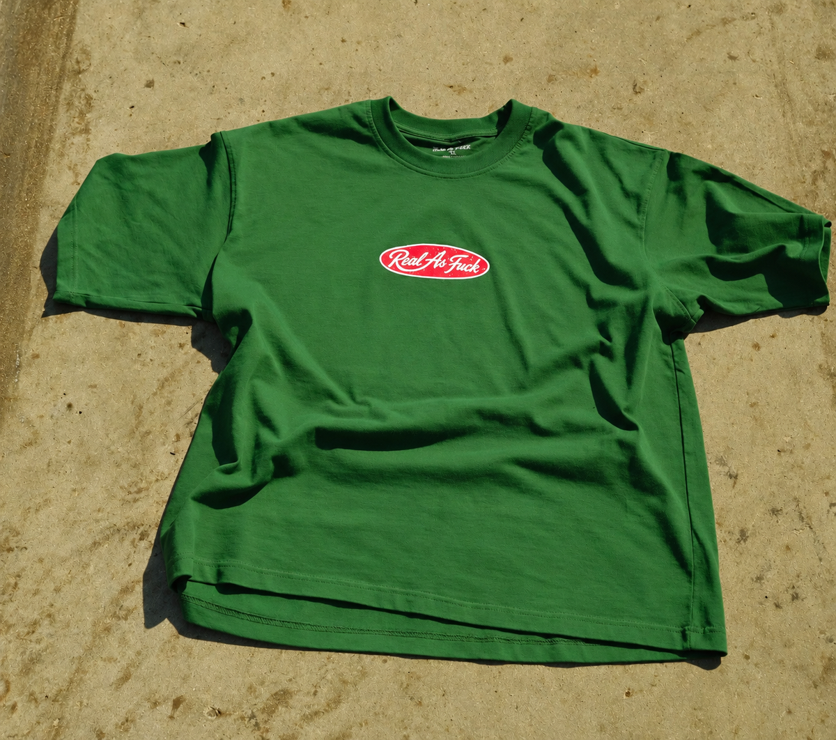 RAF Vintage Oval Logo Tee — Forest Green