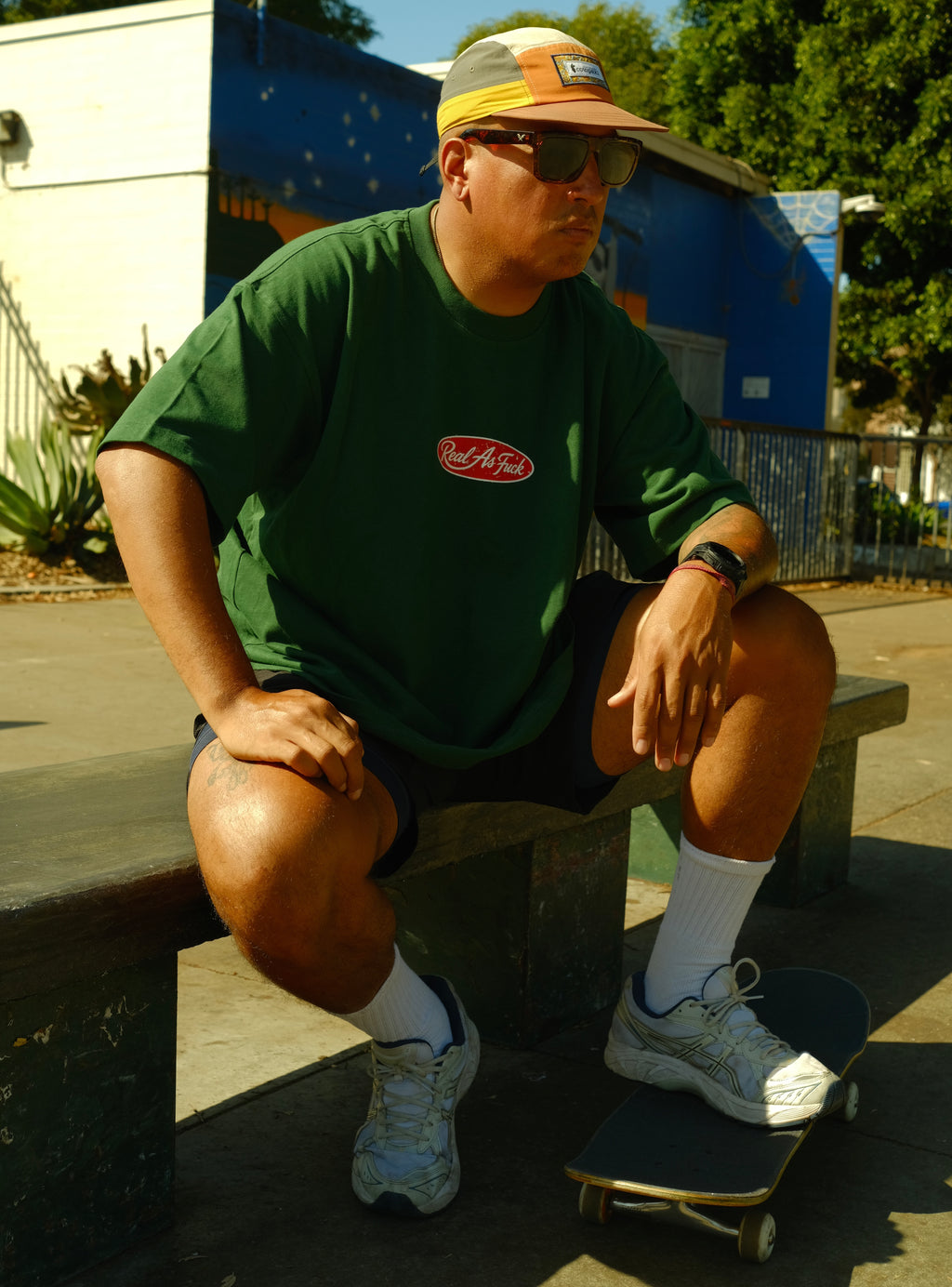 RAF Vintage Oval Logo Tee — Forest Green