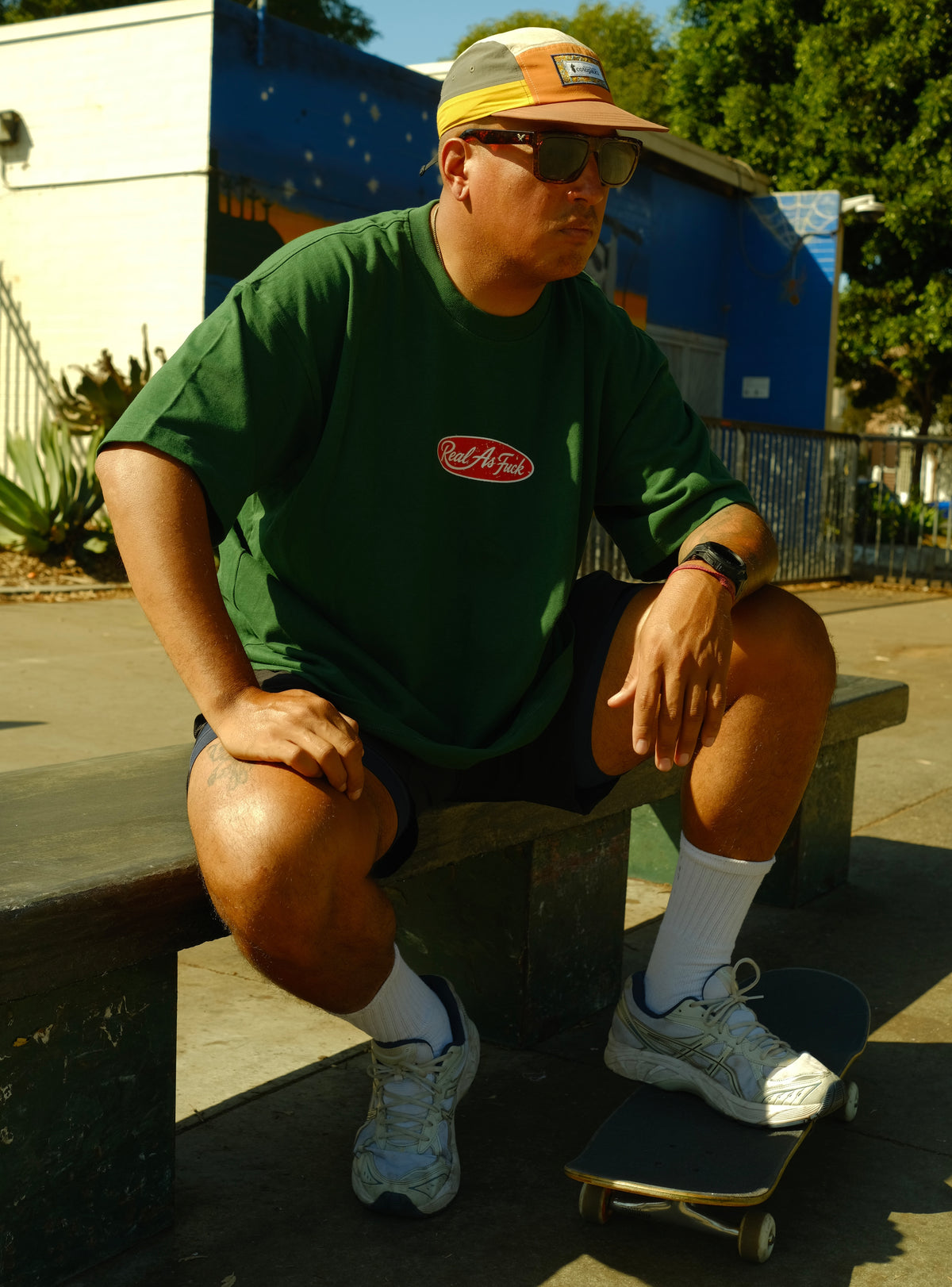 RAF Vintage Oval Logo Tee — Forest Green