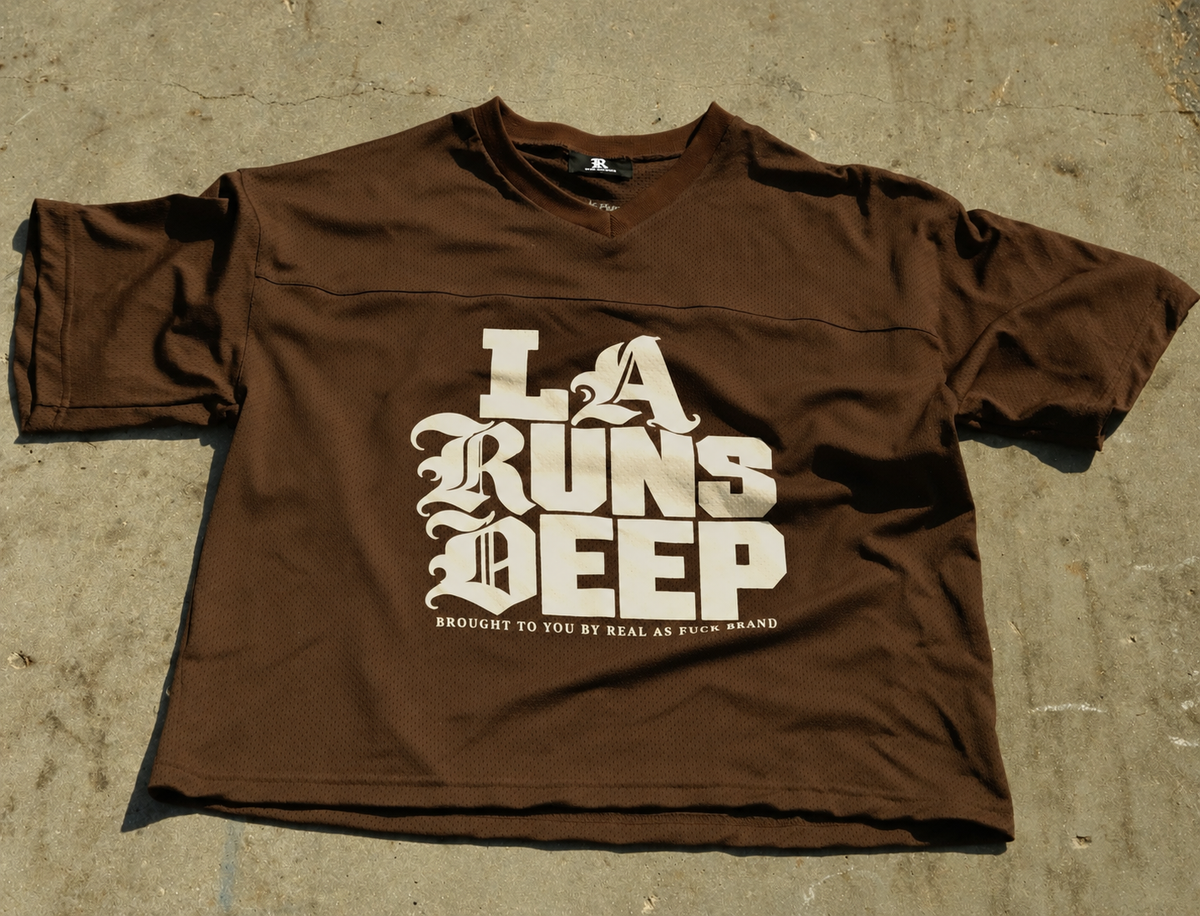 LA Runs Deep — Mesh Jersey, Dark Brown