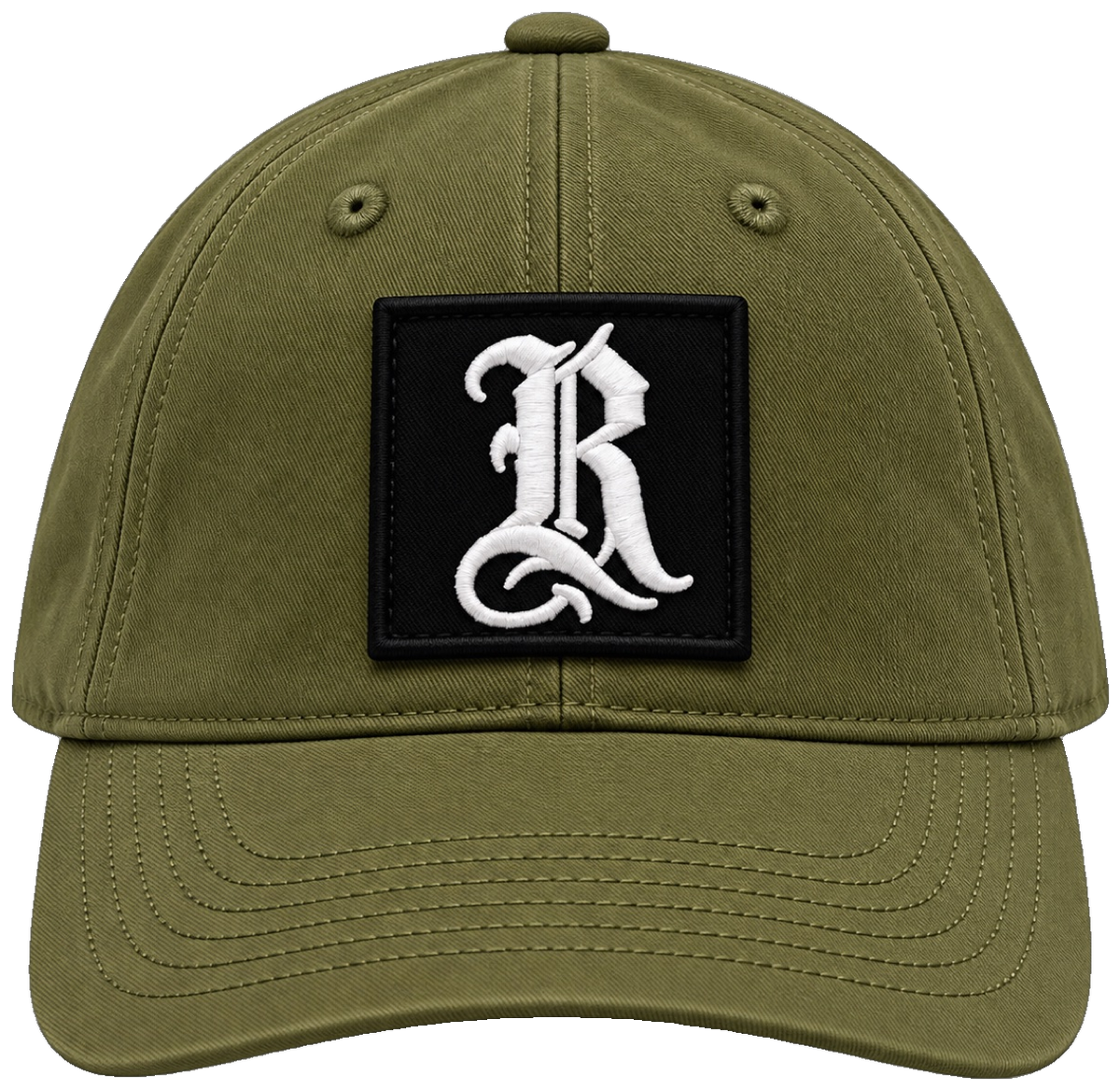 RAF Premium R Dad Hat Military Olive, transparent background