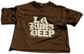 LA Runs Deep Mesh Jersey Dark Brown, transparent background